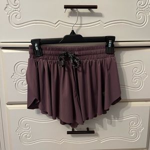 Wsirmet Women’s Flowy Athletic Shorts (S) Dark Purple